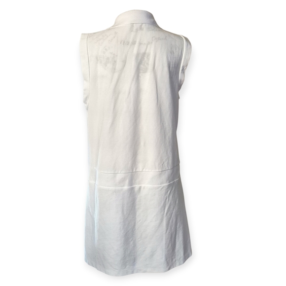 Tommy Hilfiger Solid Tennis Dress Women's Dress White Sz L - Picture 4 of 10